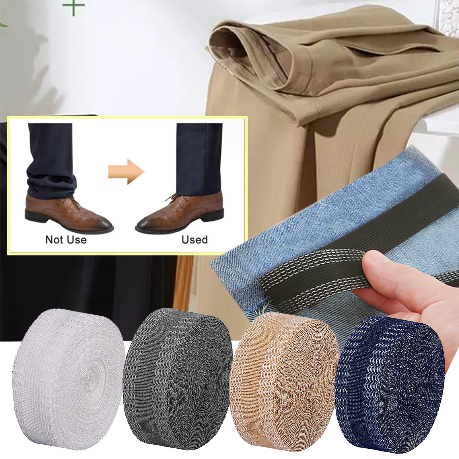 Interfacing Iron On - Pants Edge Shorten Self-Adhesive Tape for