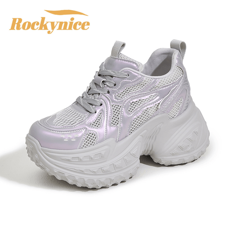 Sewing Net - 10CM Heels Air Mesh Leather Women