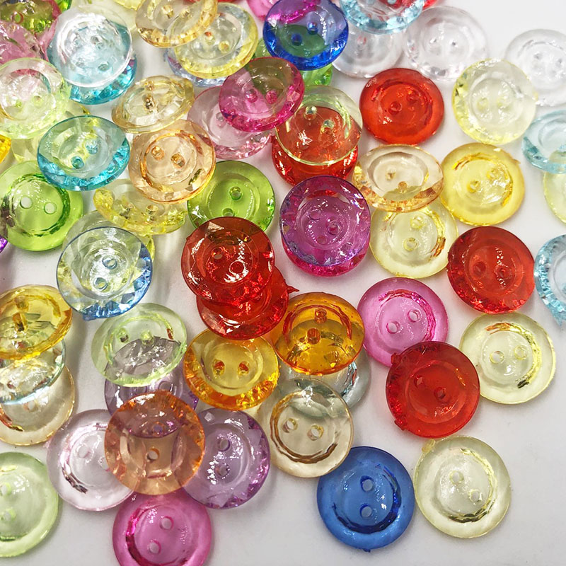Button Hole Cutter - 50/100PCS New Style 2 Hole Transparent