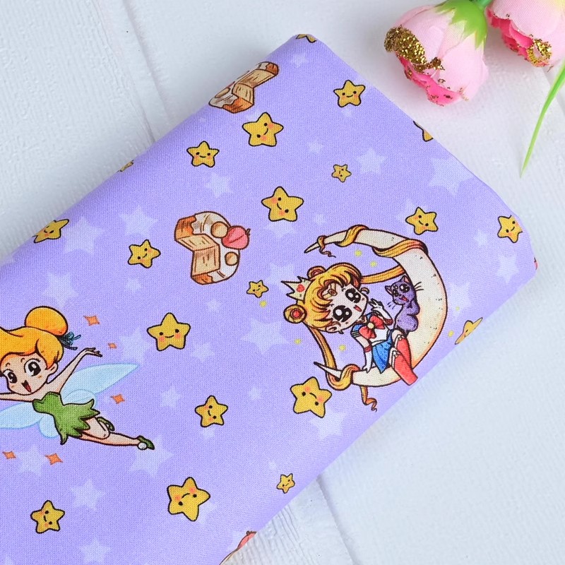 Sailor Moon Stars Cartoon Girl - Textile And Sewing Materials 리뷰 및 가격