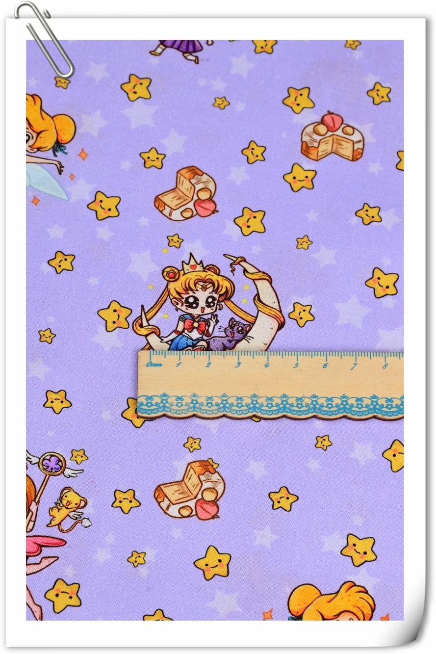 Sailor Moon Stars Cartoon Girl - Textile And Sewing Materials 리뷰 및 가격