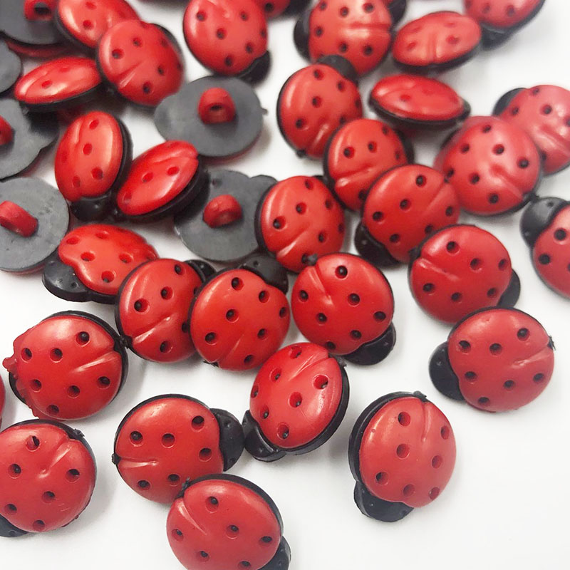 50/100Pcs Red ladybug DIY Kid' - Button Hole Cutter 리뷰 및 가격
