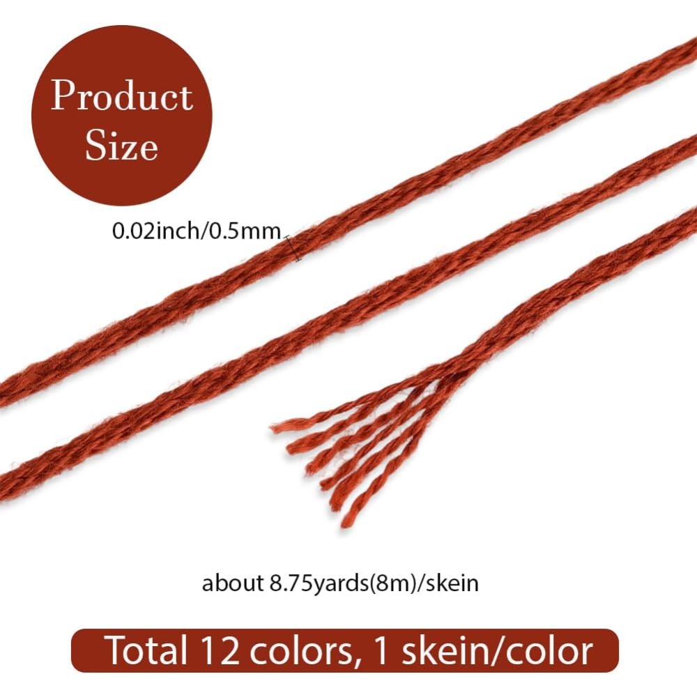 12 Skeins 6 Strands Hand Varie - Embroidery Floss Thread 리뷰 및 가격