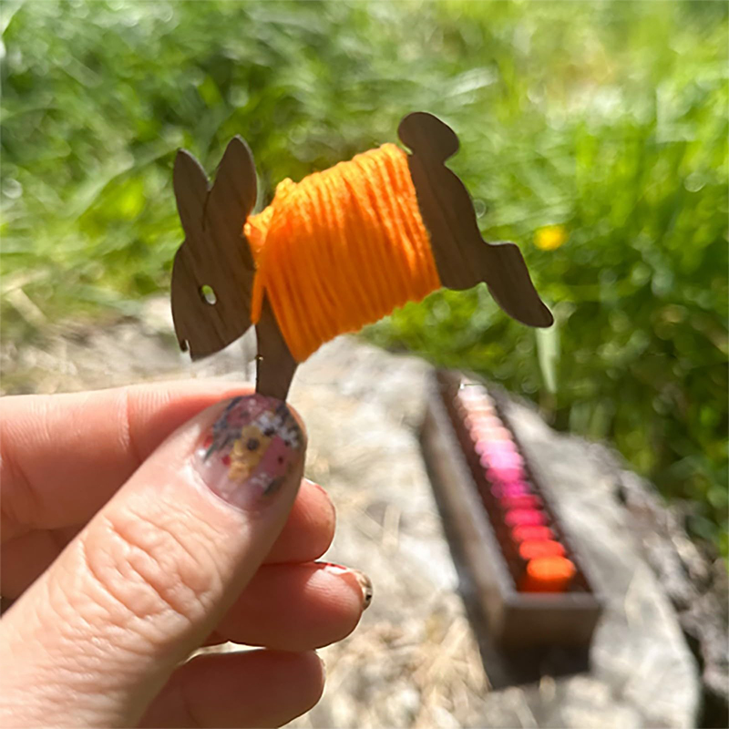 Wooden Animal Sheep Cat Bobbin - Embroidery Floss Thread 리뷰 및 가격