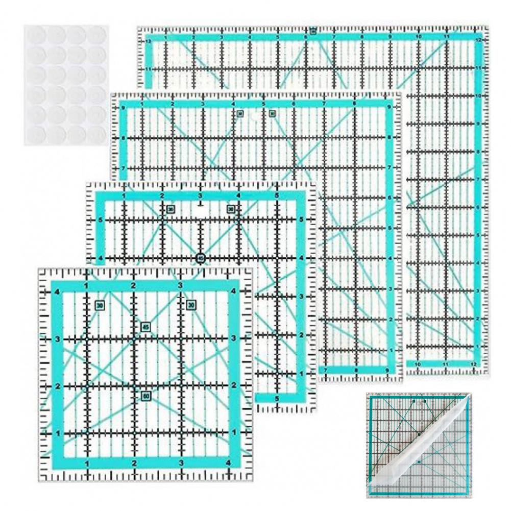 4Pcs Acrylic Quilting Ruler wi - Quilting Ruler Square 리뷰 및 가격
