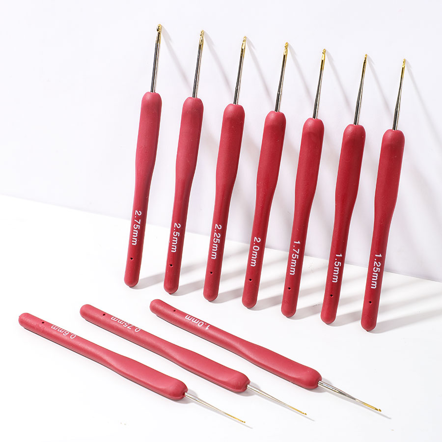 10pcs Red Crochet Set Kit Sili - Sewing Necessities 리뷰 및 가격