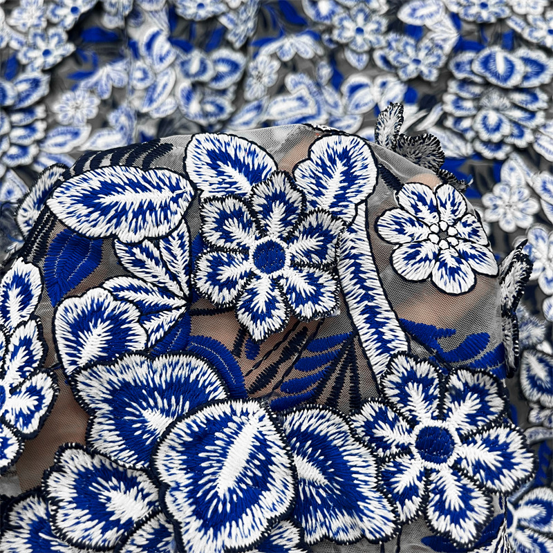 1yard Blue and white porcelain - Sewing Embroidery Fabric 리뷰 및 가격