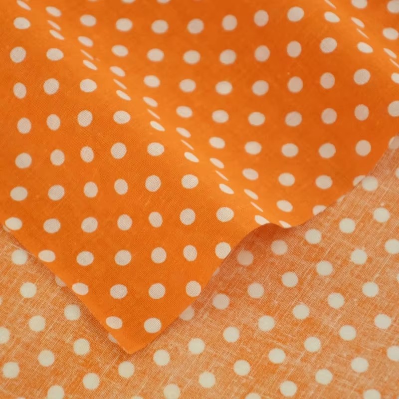 50X150CM White Orange Polka Do - Sewing In Textile 리뷰 및 가격