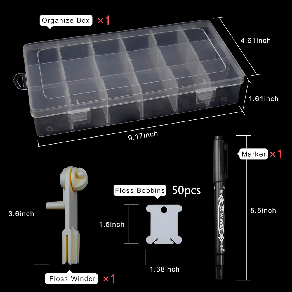 Embroidery Floss Organizer 18  - Embroidery Floss Thread 리뷰 및 가격