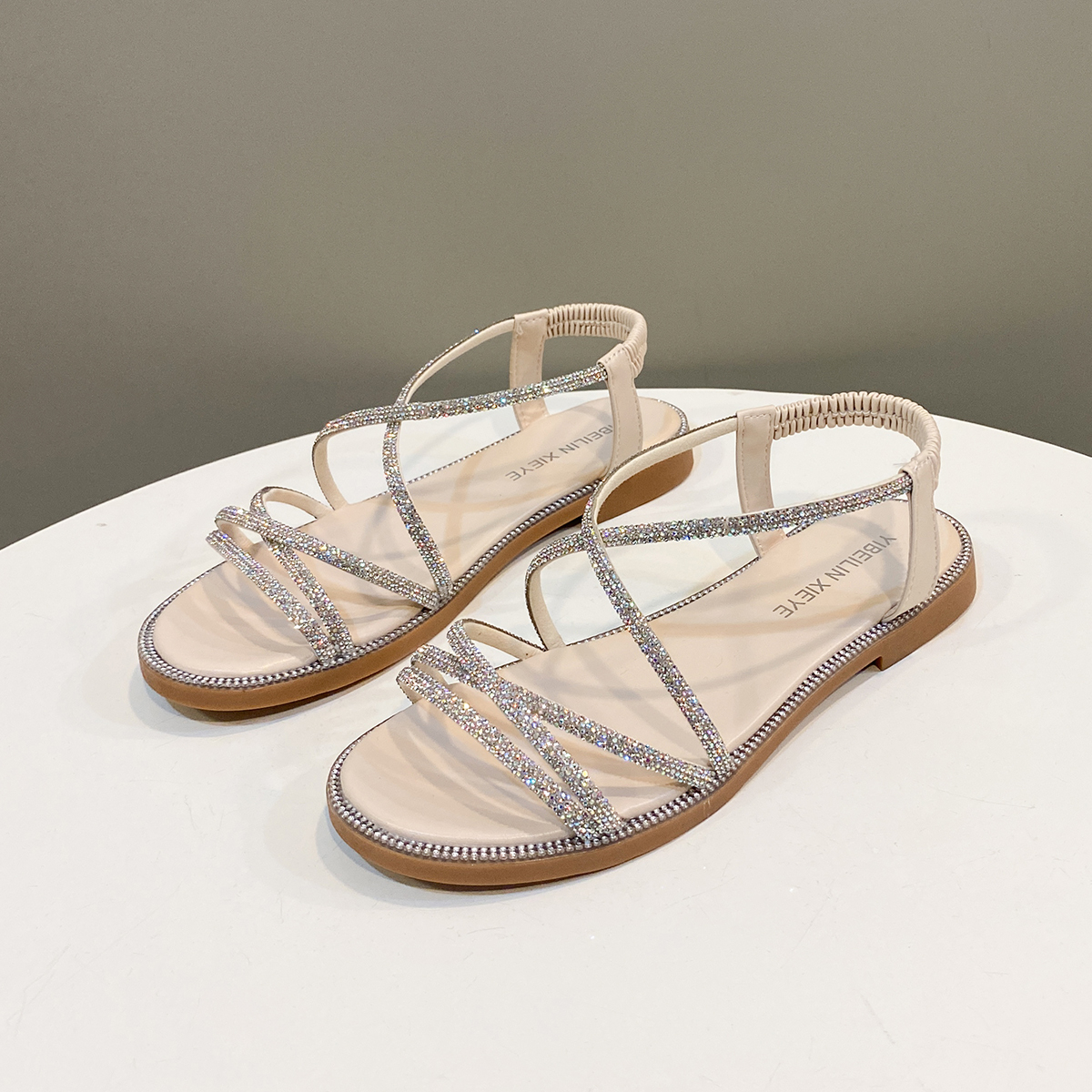 Summer Women Flat Sandals Rhin - Elastic Waistband Roll 리뷰 및 가격