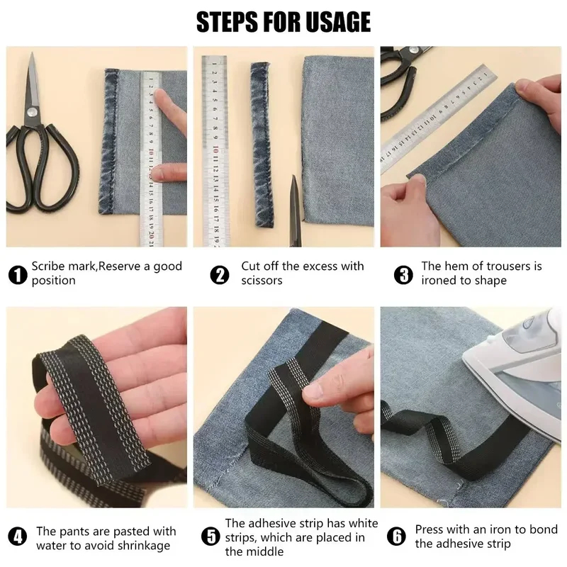 2/5/10m Pants Edge Shorten Sel - Interfacing Iron On 리뷰 및 가격