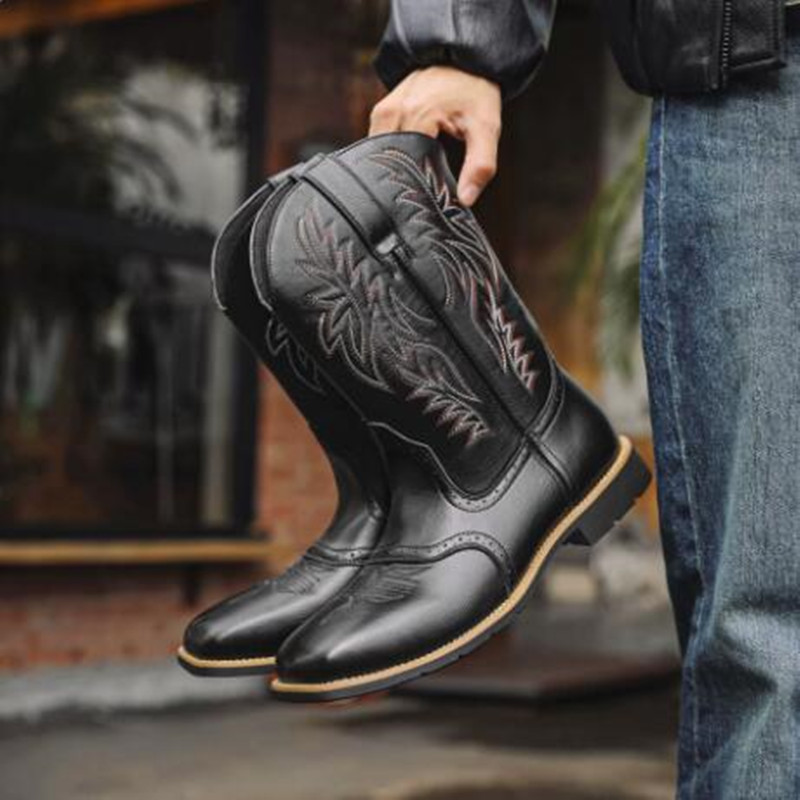 New Men High Boots Embroidery  - Sewing Embroidery Fabric 리뷰 및 가격