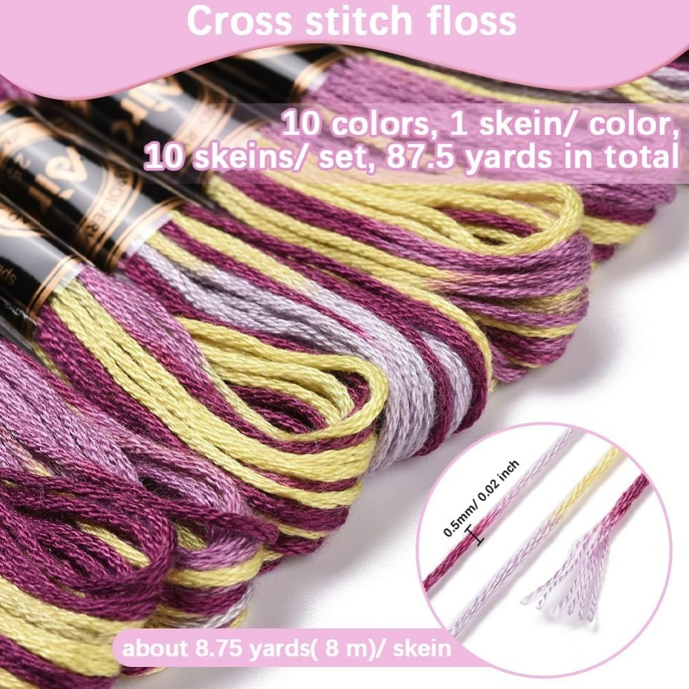 6 Strands Purple Variegated Em - Embroidery Floss Thread 리뷰 및 가격
