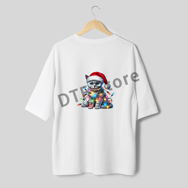 Christmas Camouflage Lamp Cat  - Iron On Patch 리뷰 및 가격