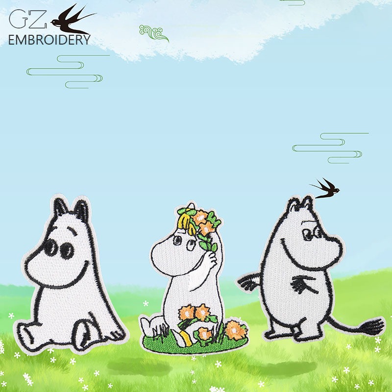 Moomin Cute Cartoon Embroidere - Iron On Patch 리뷰 및 가격