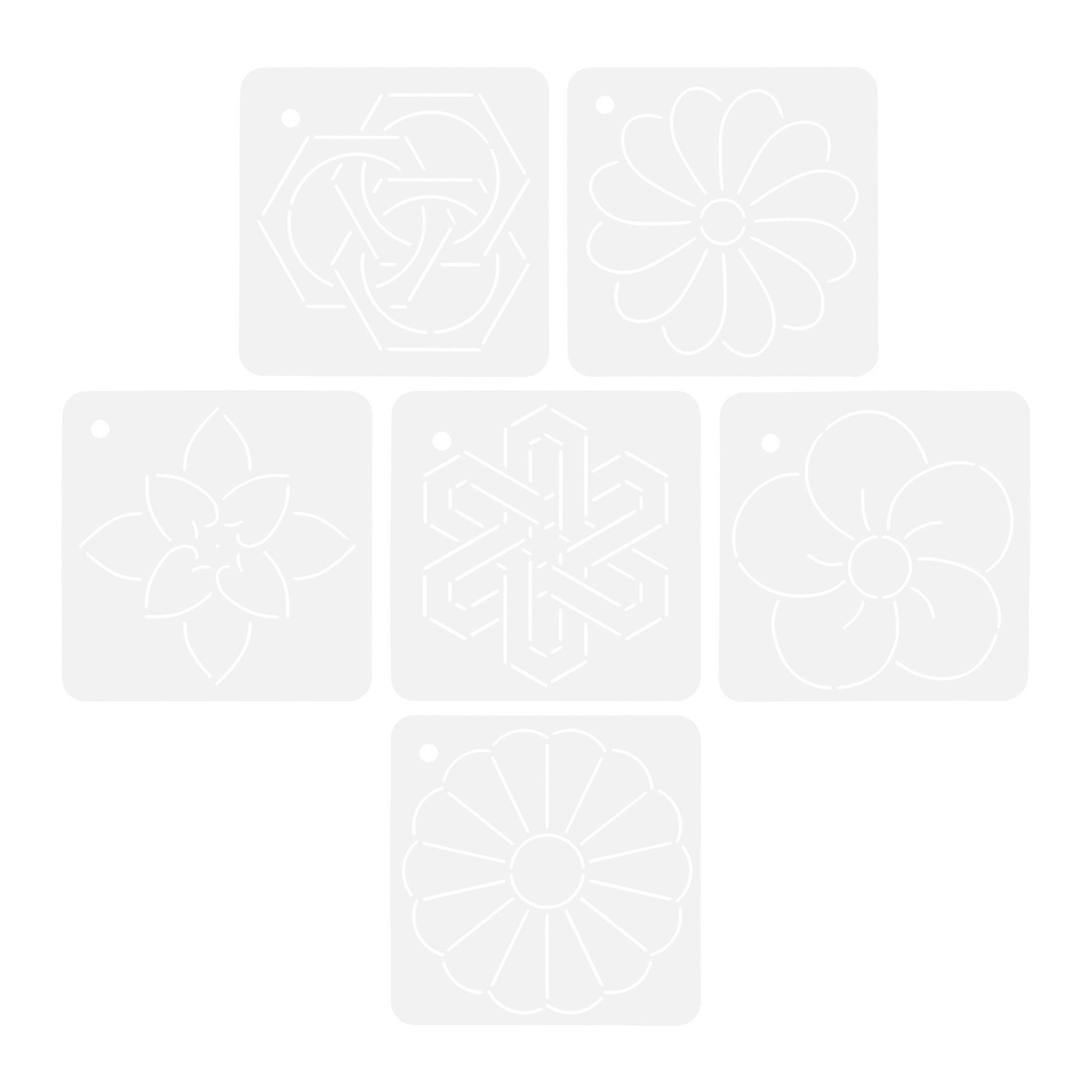 6Pcs Quilting Templates Acryli - Sewing Embroidery Fabric 리뷰 및 가격