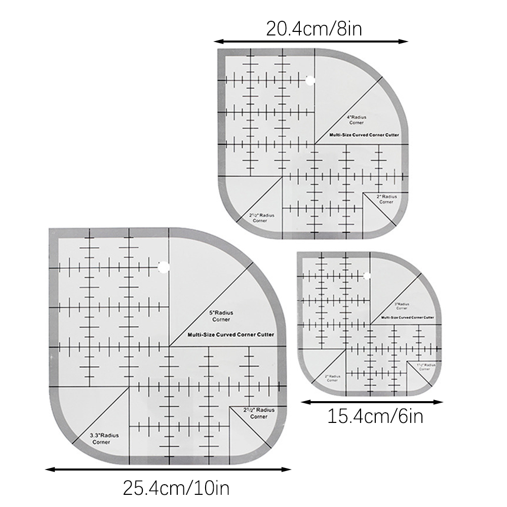 Non Slip Curved Corner Cutter  - Quilting Ruler Square 리뷰 및 가격