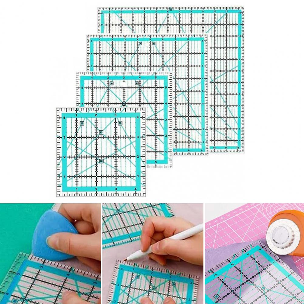 4Pcs Acrylic Quilting Ruler 4. - Quilting Ruler Square 리뷰 및 가격