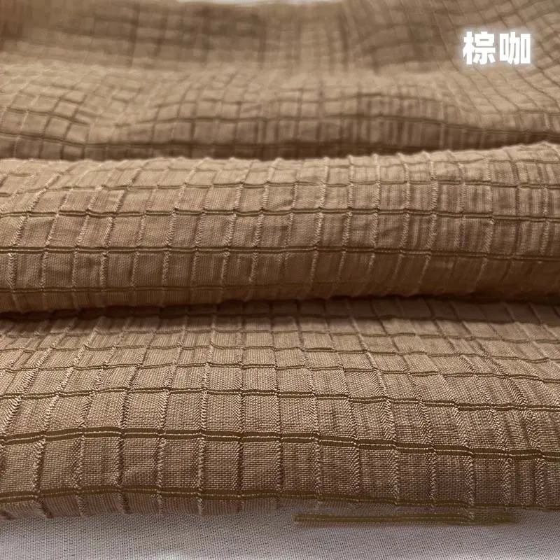 Cream Yellow Checkered Fabric  - Textile And Sewing Materials 리뷰 및 가격