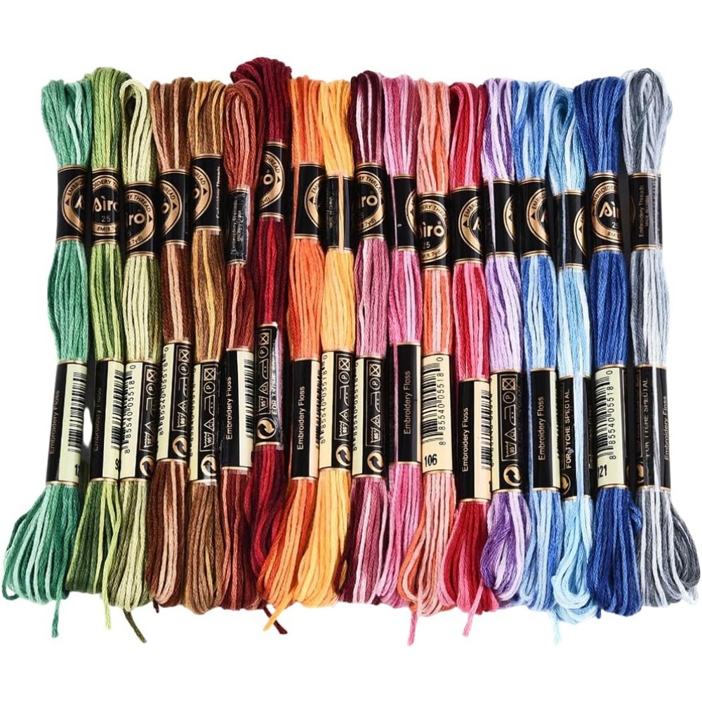 18 Skeins 6 Strands Colorful V - Embroidery Floss Thread 리뷰 및 가격