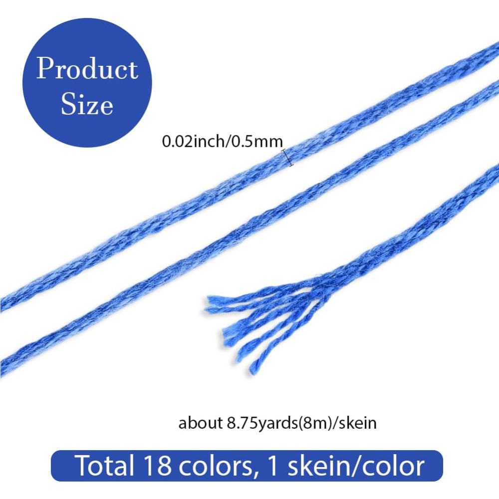 18 Skeins 6 Strands Colorful V - Embroidery Floss Thread 리뷰 및 가격
