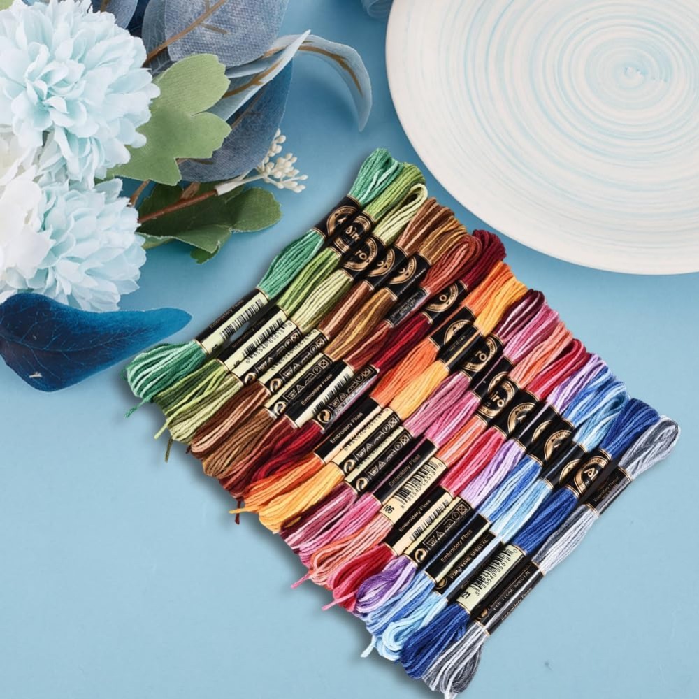 18 Skeins 6 Strands Colorful V - Embroidery Floss Thread 리뷰 및 가격