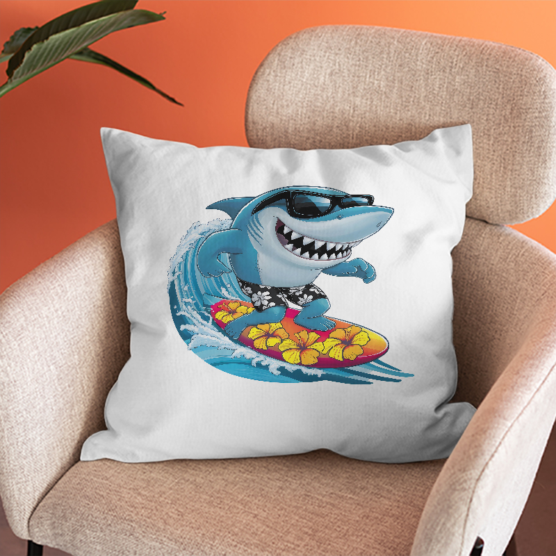 Interesting sharks surfing Iro - Iron On Patch 리뷰 및 가격