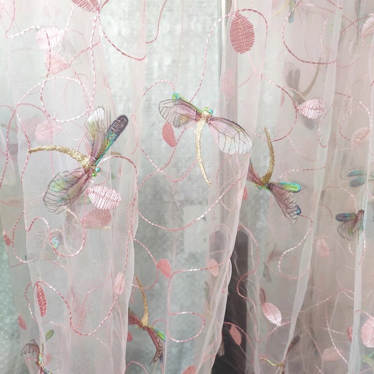 1yard Blue pink mesh fabric Th - Sewing Embroidery Fabric 리뷰 및 가격