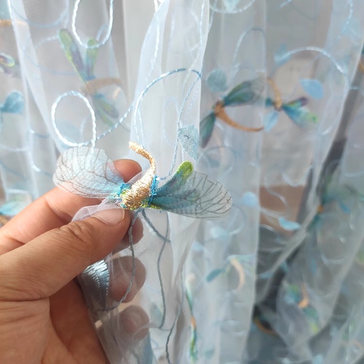 1yard Blue pink mesh fabric Th - Sewing Embroidery Fabric 리뷰 및 가격
