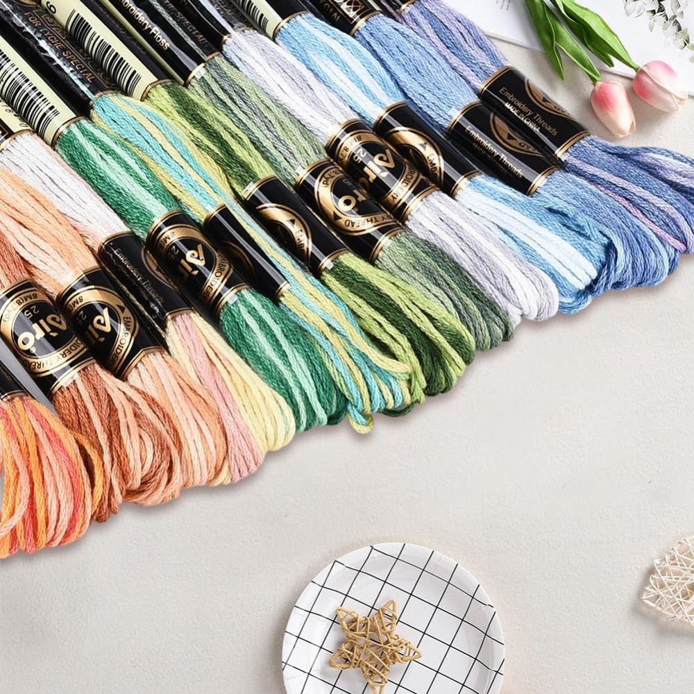 12 Skeins 105 Yards Cross Stit - Embroidery Floss Thread 리뷰 및 가격