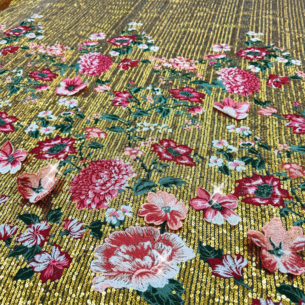 1 yardThree-dimensional embroi - Sewing Embroidery Fabric 리뷰 및 가격