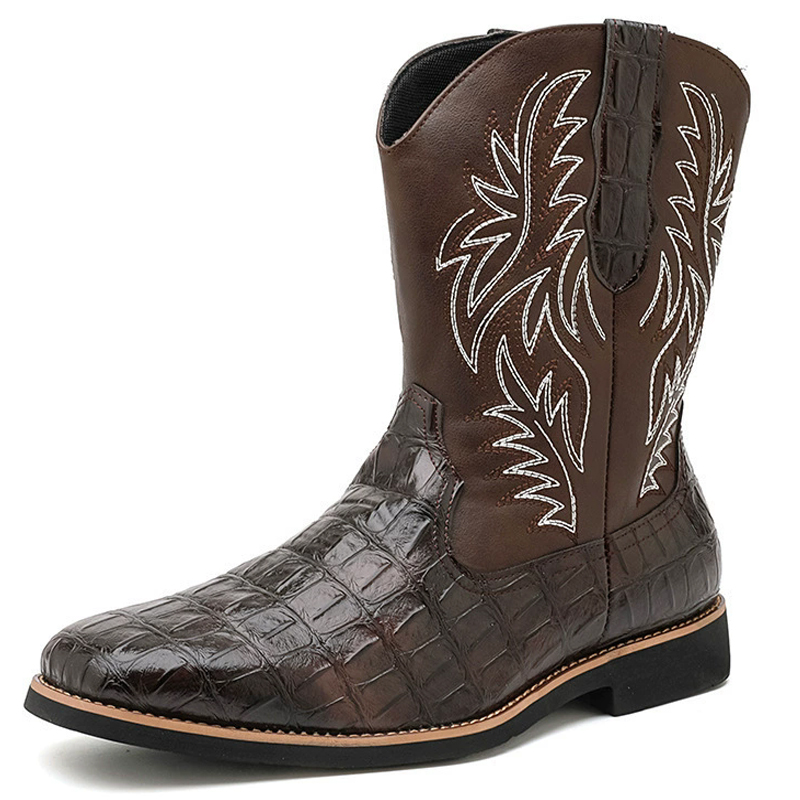 Retro wide toe Western cowboy  - Sewing Embroidery Fabric 리뷰 및 가격