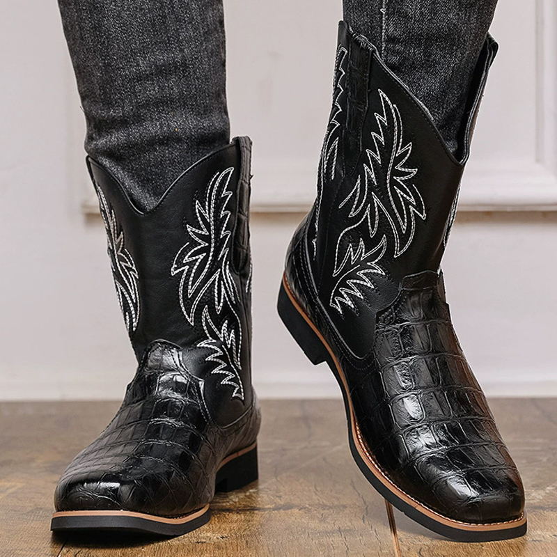 Retro wide toe Western cowboy  - Sewing Embroidery Fabric 리뷰 및 가격