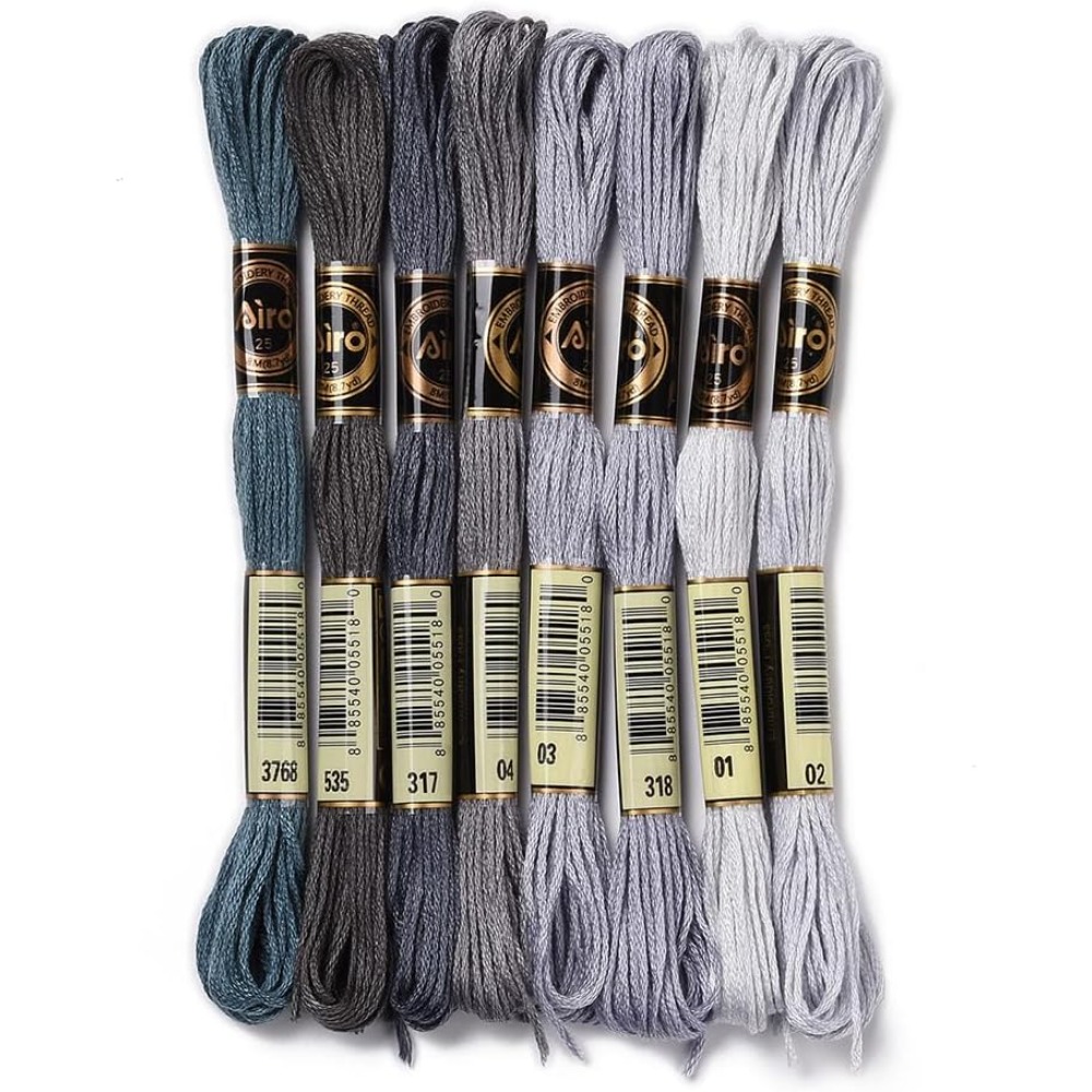 8 Skeins 70 Yards Grey Friends - Embroidery Floss Thread 리뷰 및 가격