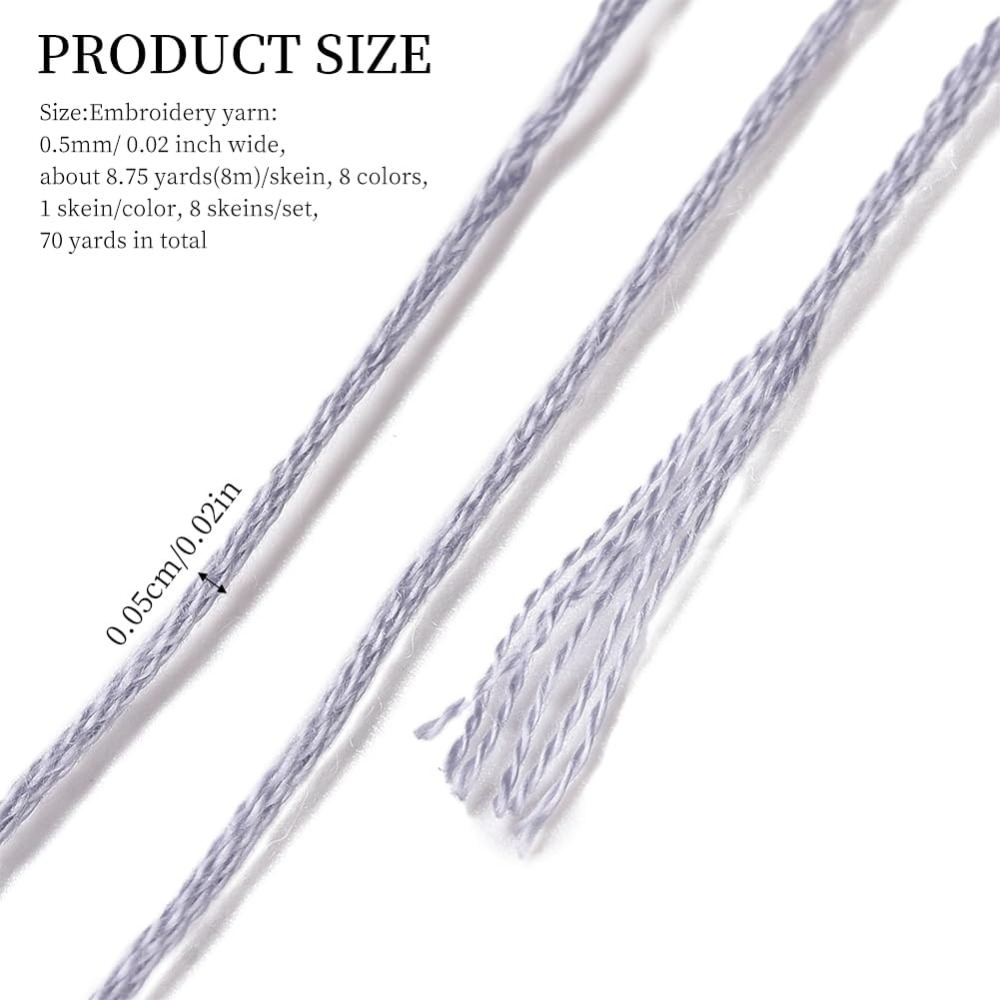8 Skeins 70 Yards Grey Friends - Embroidery Floss Thread 리뷰 및 가격