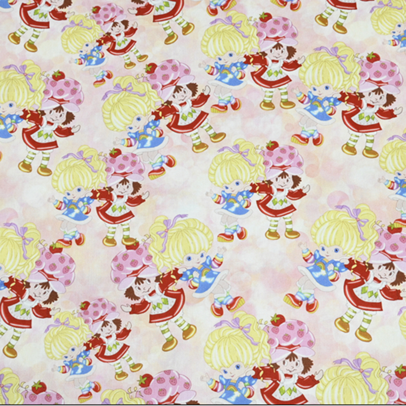 Cartoon Strawberry Girl Print  - Textile And Sewing Materials 리뷰 및 가격