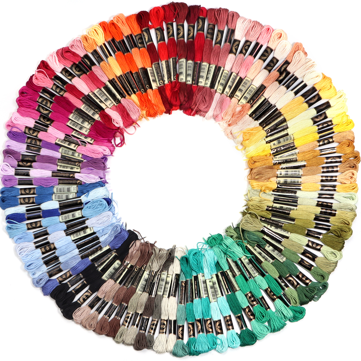 6Pcs/Lot Multicolor Polyester  - Embroidery Floss Thread 리뷰 및 가격