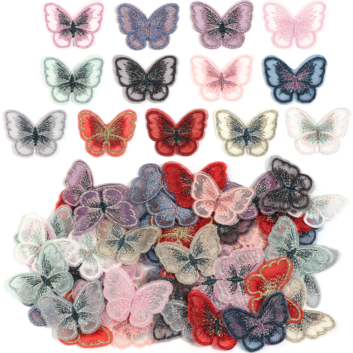 20Pcs 3X4CM Butterfly Cloth Pa - Sewing Necessities 리뷰 및 가격
