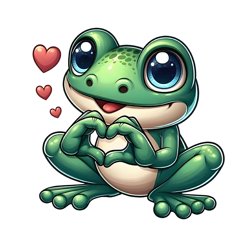 A cute cartoon frog Iron on Tr - Iron On Patch 리뷰 및 가격