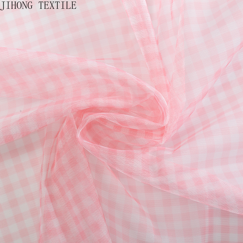 90x150cm Check Tulle Fabric Tr - Textile And Sewing Materials 리뷰 및 가격