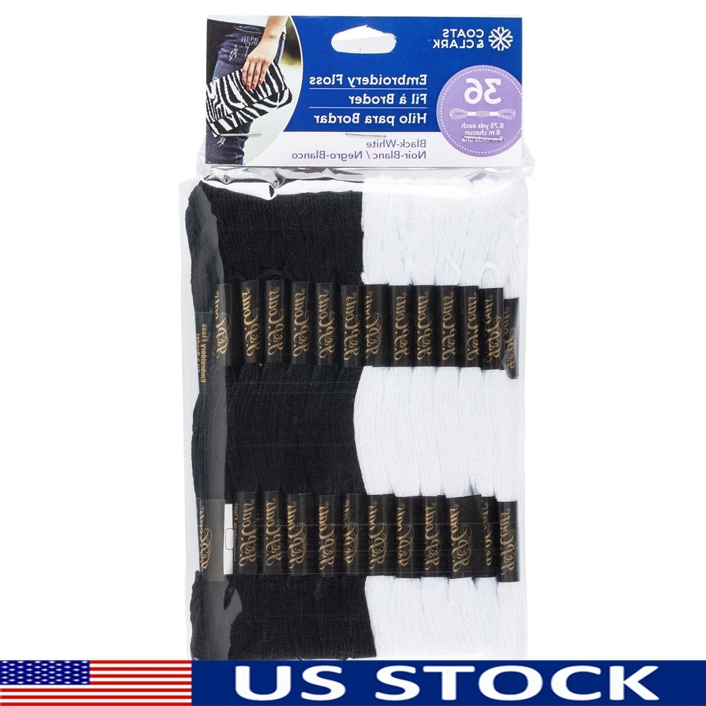 36 Skeins Black White Embroide - Embroidery Floss Thread 리뷰 및 가격