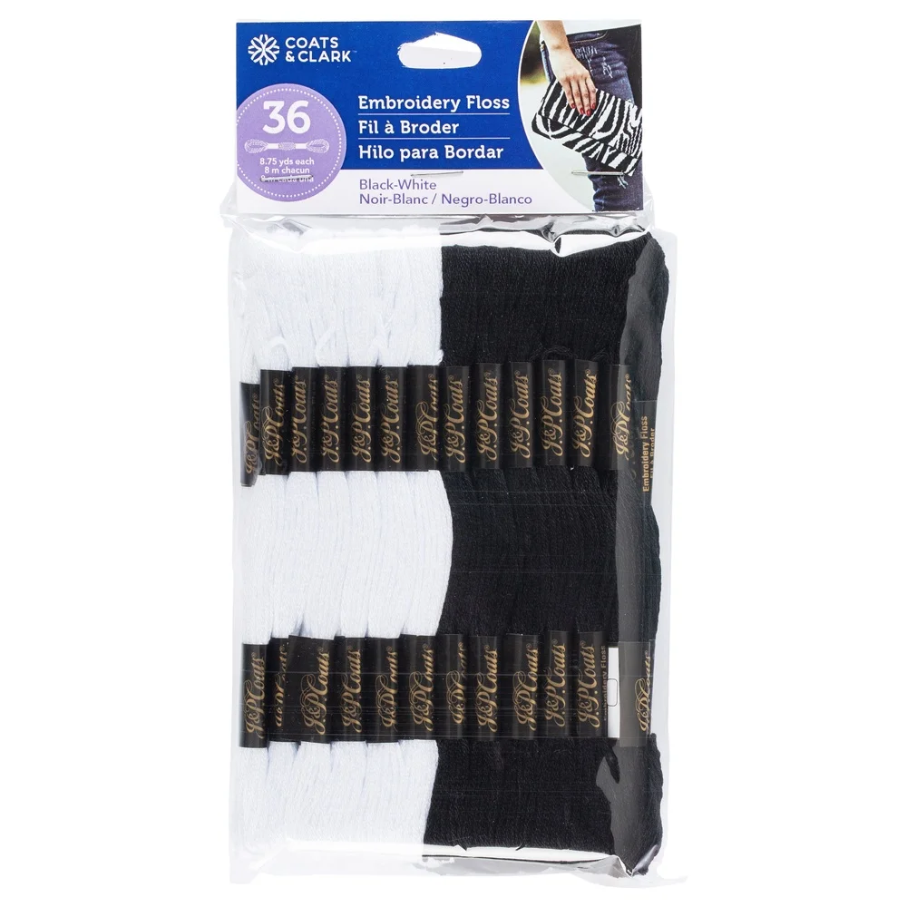 36 Skeins Black White Embroide - Embroidery Floss Thread 리뷰 및 가격