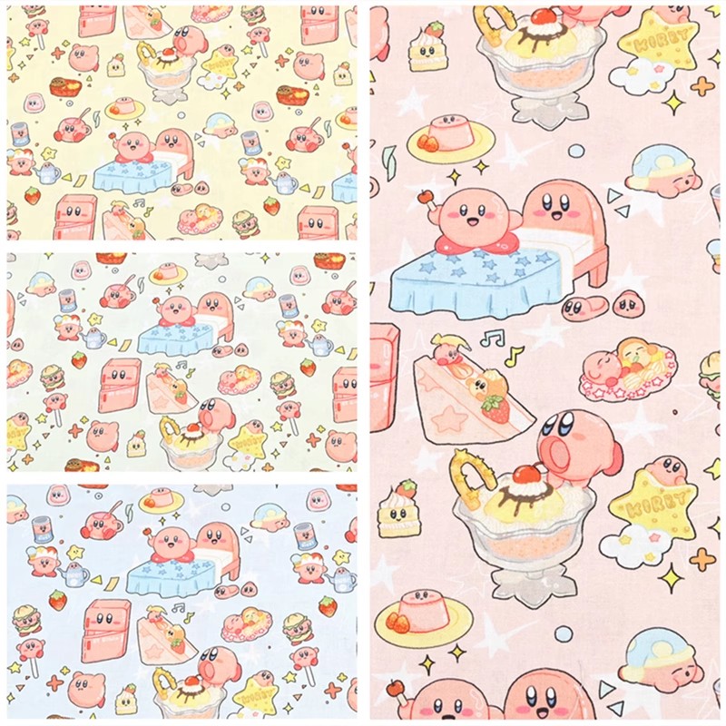 Cartoon Kirby 100 Cotton Fabri - Textile And Sewing Materials 리뷰 및 가격