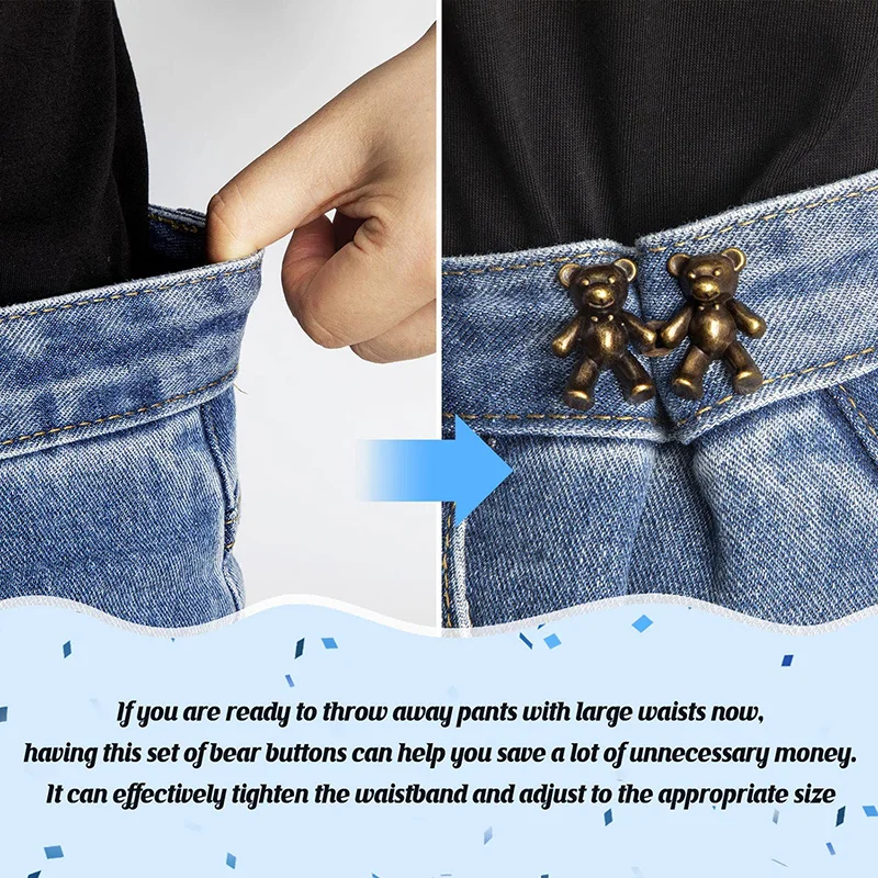 1Pair Cute Bear Jeans Button P - Button Hole Cutter 리뷰 및 가격