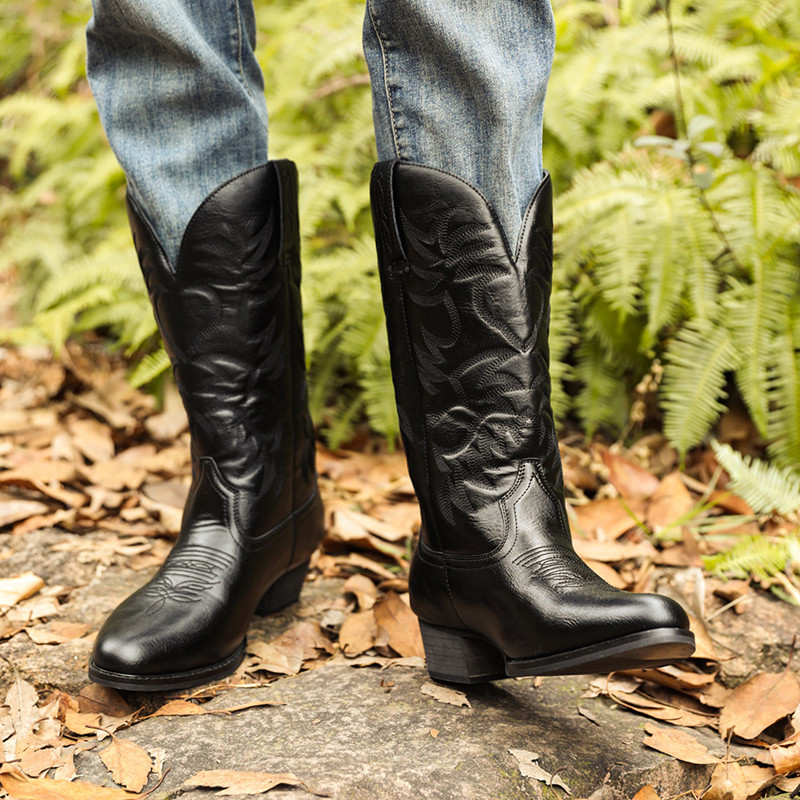 New Men Handmade Cowboy Boots  - Sewing Embroidery Fabric 리뷰 및 가격