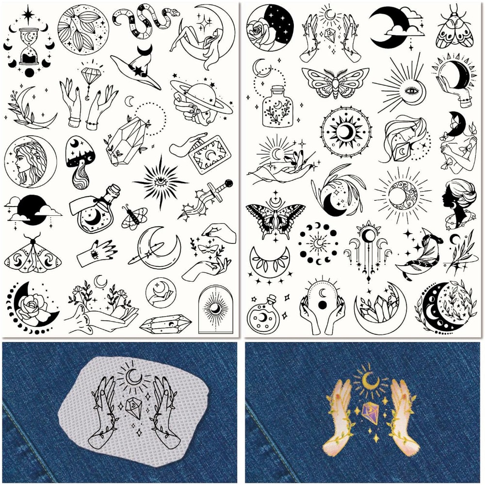 51Pcs Boho Moon Sun Water Solu - Sewing Embroidery Fabric 리뷰 및 가격