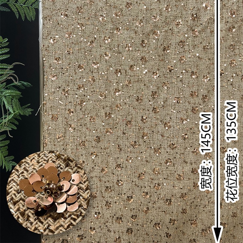 1 yard Heavy industry sequin e - Sewing Embroidery Fabric 리뷰 및 가격